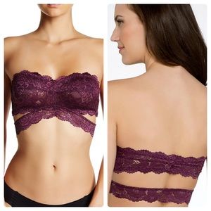 NWT Free People Deep In the Dark Lace Bandeau XS